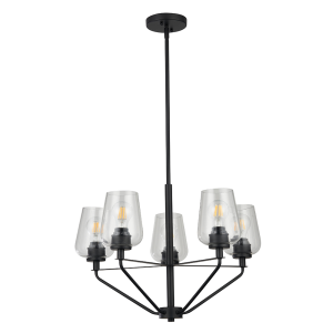 Dalton 5 Light Pendant Matt Black - 1001145