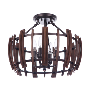 Lakewood 4 Light Semi-Flush Mount Bronze - 1001296