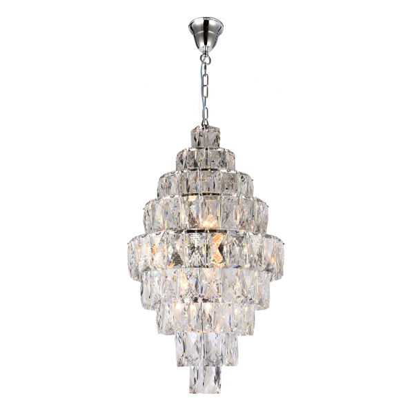 Waterfall 12 Light Crystal Pendant Chrome - 1001573