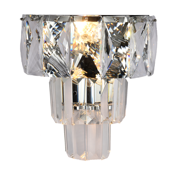 Waterfall 2 Light Crystal Wall Light Chrome - 1001574