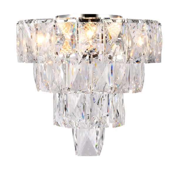 Waterfall 5 Light Crystal Fluss Mount Chrome - 1001576