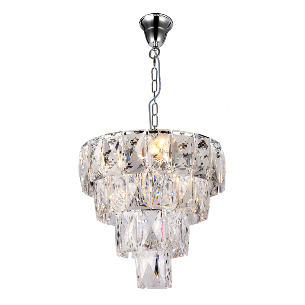 Waterfall 5 Light Crystal Pendant Chrome - 1001577