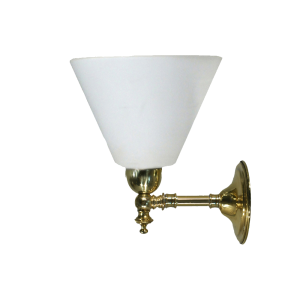 Waubra Wall Light Brass With Cono Opal Glass - 3000334