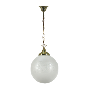 Single Chain Pendant Brass With 10" Sheffield Glass - 3001191