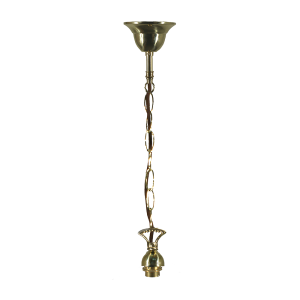 Chain Brown Cloth Cord Suspension Brass - 3006092