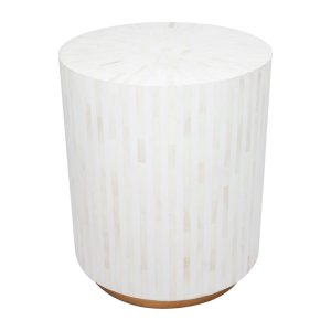 Makayla Bone Inaly Side Table Natural - 31647