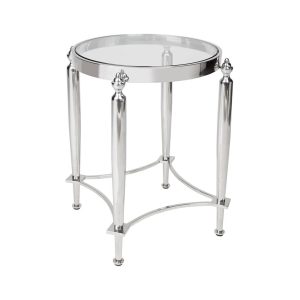 Jak Glass Side Table Nickel - 32251