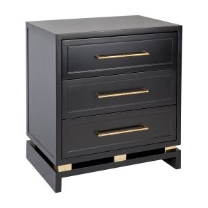 Pearl Bedside Table Large Black - 32255