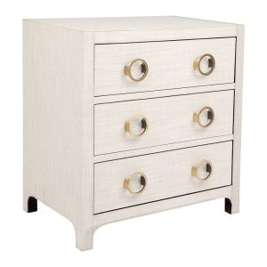 Astley Upholstered Bedside Table Natural - 32257