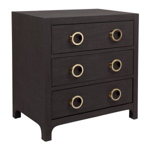 Astley Upholstered Bedside Table Charcoal - 32258