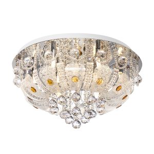 Elanza 60cm 10 Light Semi-Flush Mount Chrome - ELANZA CTC60-WH