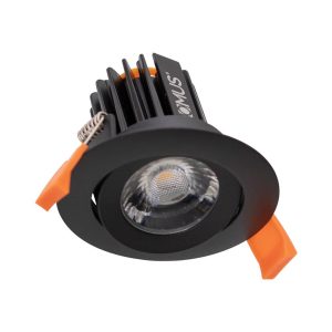 Cell 9W 75mm Dimmable Tilt LED Downlight Black / 5CCT - 21677