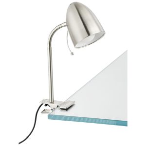 Lara Clamp Lamp Satin Nickel - 205253N