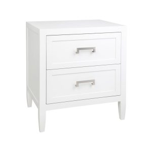 Soloman Bedside Table Large White - 32241