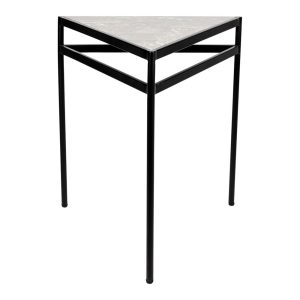 Hugo Grey Marble Side Table Black - 32771