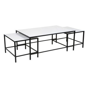 Cocktail Stone Nesting Coffee Tables Black - B31390