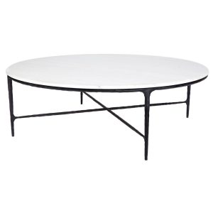 Heston Round Marble Coffee Table Black - B32168