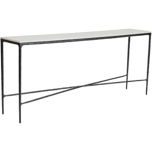 Heston Marble Console Table Large Black - B32170