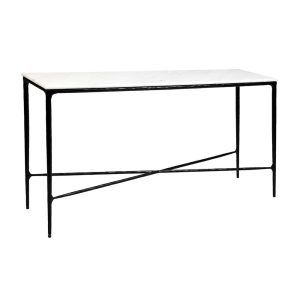 Heston Marble Console Table Medium Black - B32280