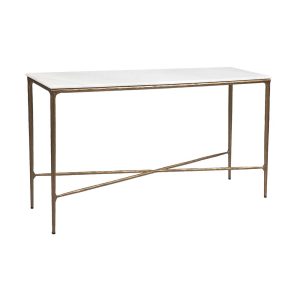 Heston Marble Console Table Medium Brass - B32281