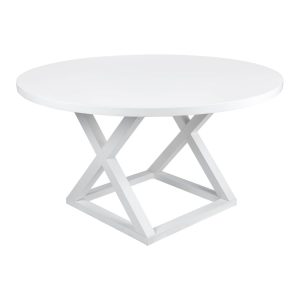 Deccan Round Dining Table 1.4m White - B32761