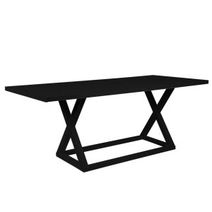 Deccan Rectangle Dining Table 2m Black - B32766