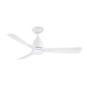 Kute 44" DC Ceiling Fan With 14W Dimmable Cool White LED Light & Remote Control White - KUT44WHLED