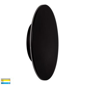 Halo 18W Round LED Wall Light Black / Tri-Colour - HV3593T-BLK