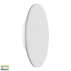 Halo 18W Round LED Wall Light White / Tri-Colour - HV3593T-WHT