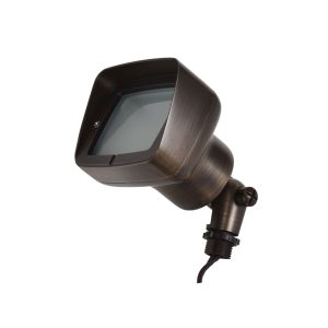 Gama 12~24V AC / DC MR16 Cast Brass  Adjustable Spike Area Floodlight Weathered Bronze - PFL2300WB