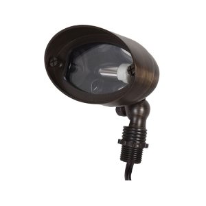 Marten 3.5W LED 12V AC / DC Cast Brass Adjustable Spike Area Floodlight Weathered Bronze / Warm White - PFL2900WB-PLV3-G4-27K