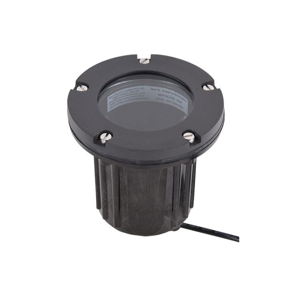 Giza 5W 12V AC / DC Cast Aluminium Inground Uplight Black / Warm White - PGL1300BK-PLXC5-MR16-WF-27K