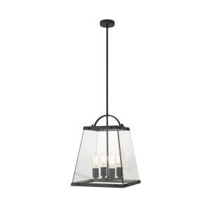 Colair 4 Light Industrial Pendant Black - COLAIR PE4-BK