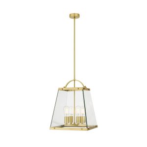 Colair 4 Light Industrial Pendant Brass - COLAIR PE4-BRS