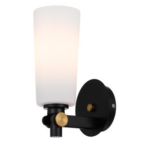 Delmar Wall Light Black / Opal Matt - DELMAR WB-BKOM