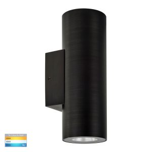 Aries 12W 240V Dimmable Up & Down LED Wall Pillar Light Antique Brass / Tri-Colour - HV3626T-AB