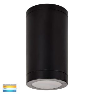 Lexan 3W/5W/7W Dimmable Surface Mounted LED Downlight Black Small / Tri-Colour - HV5831T-BLK