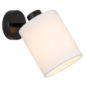 Malone Wall Light Black / White - MALONE WB-BKWH