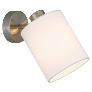 Malone Wall Light Nickel / White - MALONE WB-NKWH