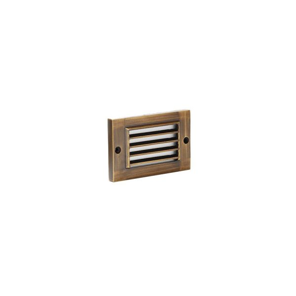 Hidra 12V 2W Rectangle Slotted LED Step Light Weathered Bronze / Warm White - PI-SLC2111WB