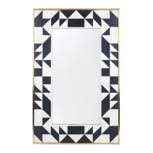 Huxley Bone Inlay Wall Mirror Black - 40510