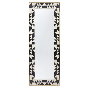 Huxley Bone Inlay Floor Mirror Black - 40511