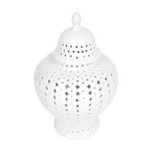 Minx Small Temple Jar White - 52034