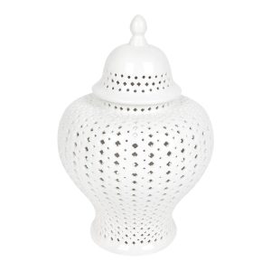 Minx Medium Temple Jar White - 52037