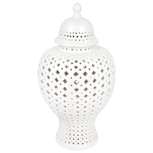 Minx Large Temple Jar White - 52040