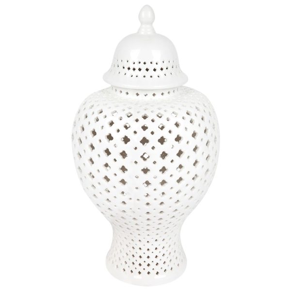 Minx Large Temple Jar White - 52040