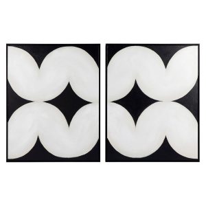 Wave Oil On Canvas Painting Set Black - 52940