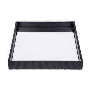 Miles Small Mirrored Tray Black - 52971