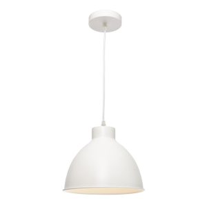 Dome 1 Light Pendant White - DOME1PWHT