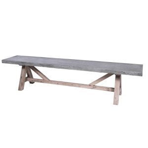 Manor Bench Concrete Grey - FUR1171